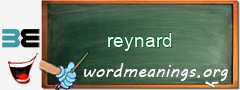 WordMeaning blackboard for reynard